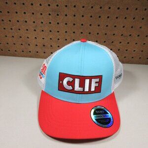 boco mens red white blue CLIF Bar snapback trucker hat OS